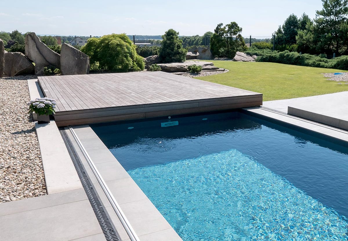Horizontálne posuvná terasa na bazéne IMAGINOX