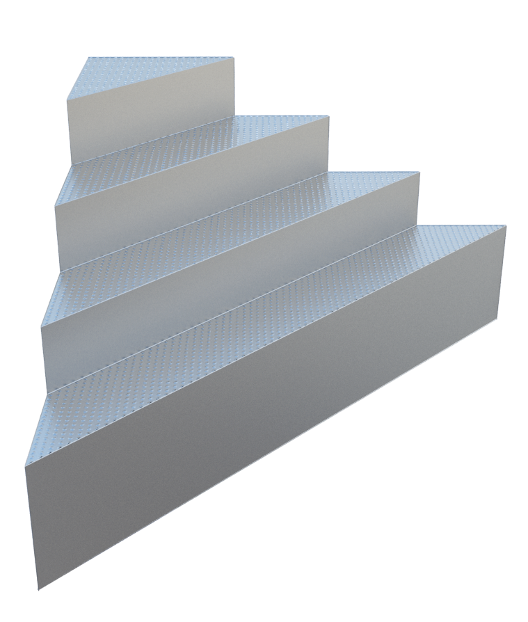 Straight Corner Stairs for Stainless-Steel Pool