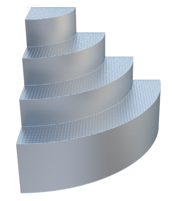 Straight Round Stairs for Stainless-Steel Pool