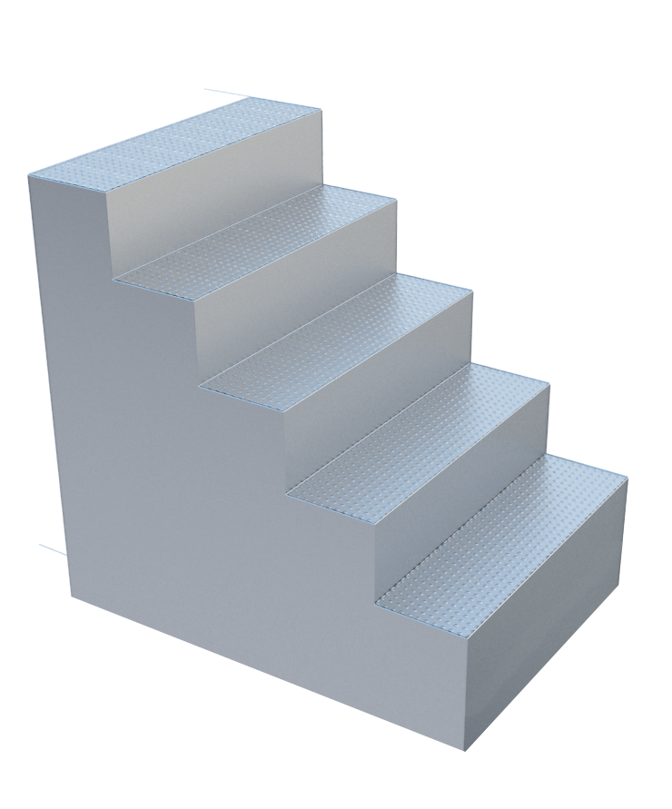Straight Stairs for Stainless-Steel Pool