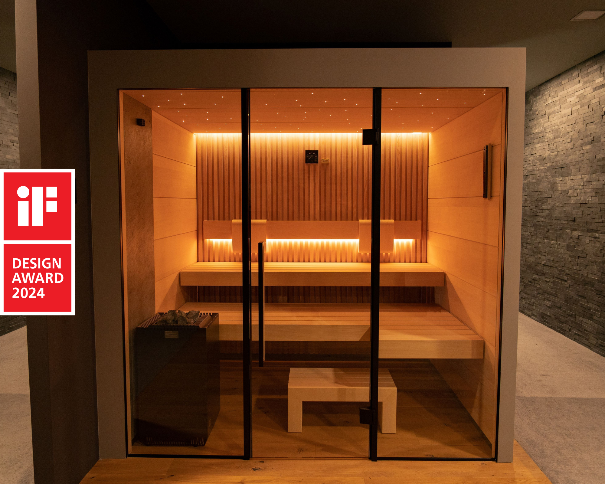 The TAO CONTI sauna has been honored with the esteemed iF DESIGN AWARD!